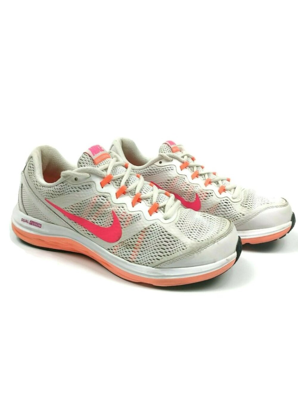 Nike Dual Fusion Run 3 Womens Sneaker Running Shoes Size 9 White Pink 653594-100 - Picture 6 of 6